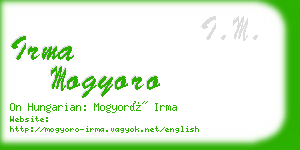 irma mogyoro business card